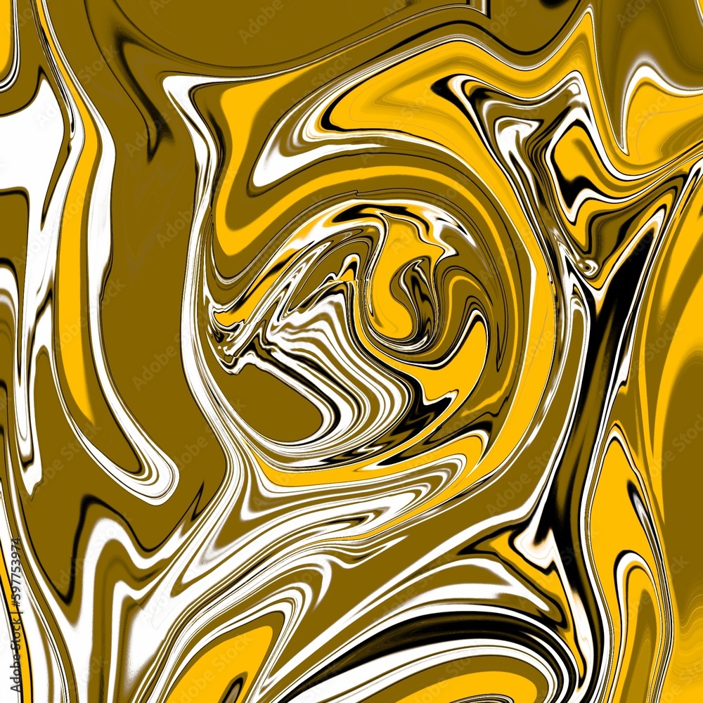 Abstract liquid illustration with bright and black base colors Abstract liquid illustration with bright and black base colors