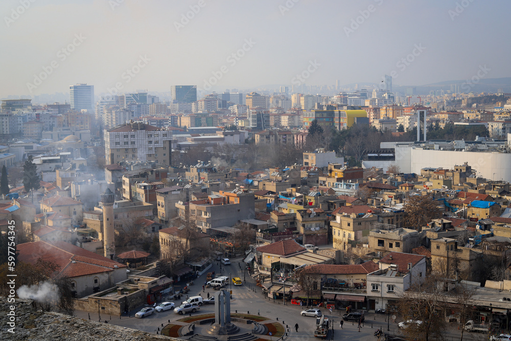Panoramic view of Gaziantep, famous Turkish city