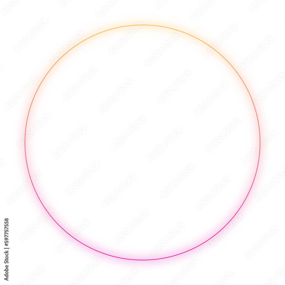 Frame Neon circle frame with glowing gradient ring with colorful. Futuristic portal concept. Vector illustration Frame Neon circle frame with glowing gradient ring with colorful. Futuristic portal concept. Vector illustration