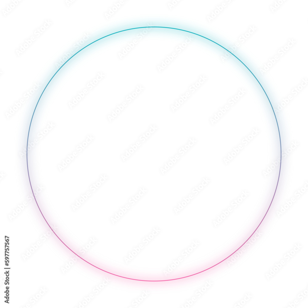Frame Neon circle frame with glowing gradient ring with colorful. Futuristic portal concept. Vector illustration Frame Neon circle frame with glowing gradient ring with colorful. Futuristic portal concept. Vector illustration