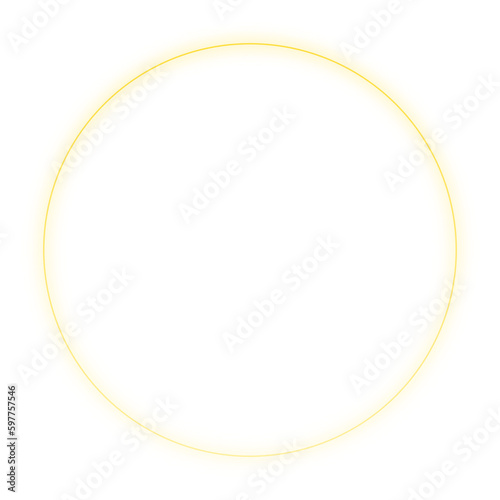 Frame Neon circle frame with glowing gradient ring with colorful. Futuristic portal concept. Vector illustration