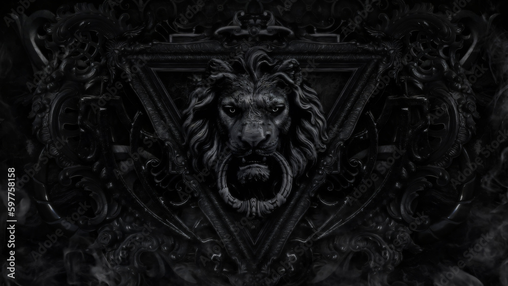 Fototapeta premium Dark Lion