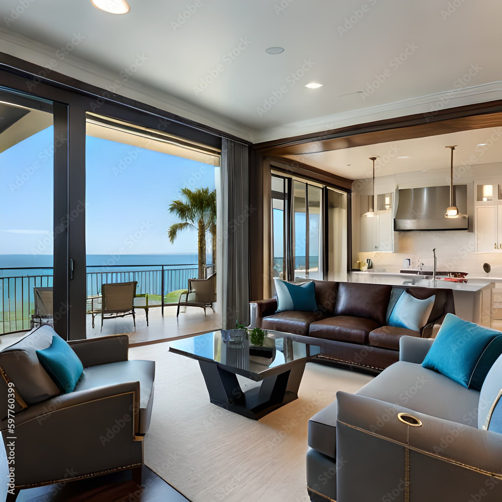 Naklejka premium modern living room