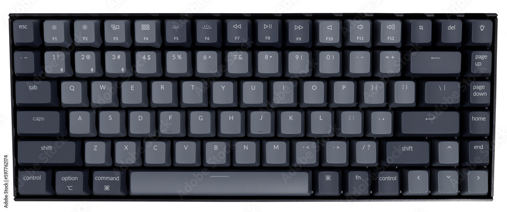 Computer keyboard on transparent background Computer keyboard on transparent background