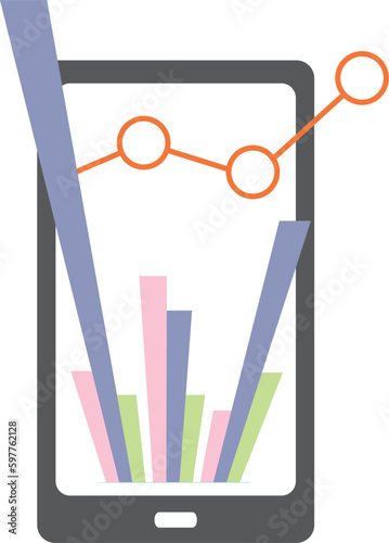 スマートフォン　検索　グラフ　チャート　経済　株価　景気　画面　検索　調査　研究