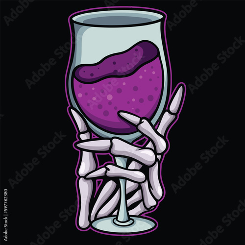 Wine Skull hand