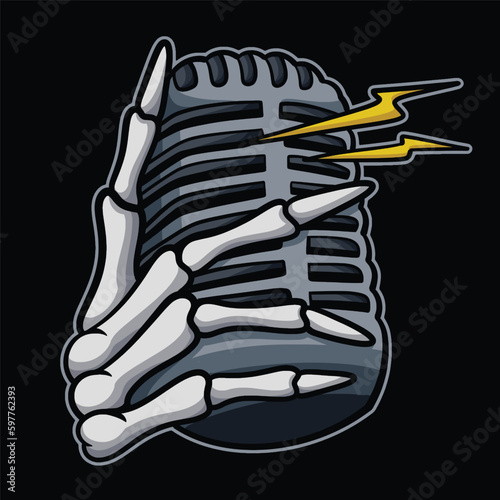 Skull Hand Microphone