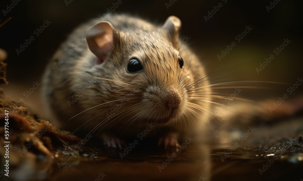 photo of gerbil (rodent) in its natural habitat. Generative AI photo of gerbil (rodent) in its natural habitat. Generative AI