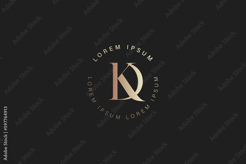 kD modern luxury monogram typography logo design, kd premium logo, kD