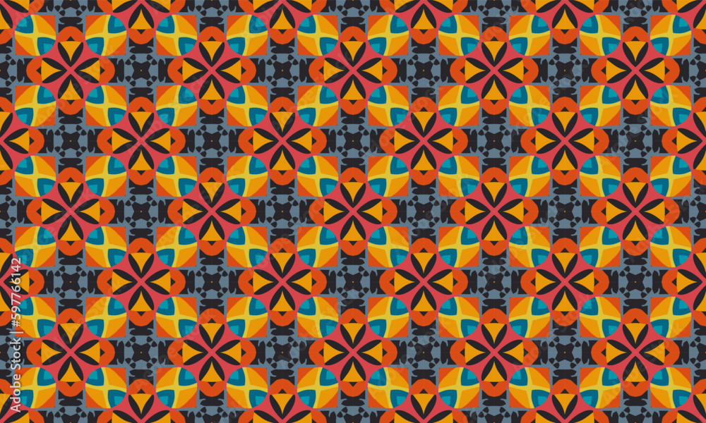 seamless Batik pattern for cloth printing 
