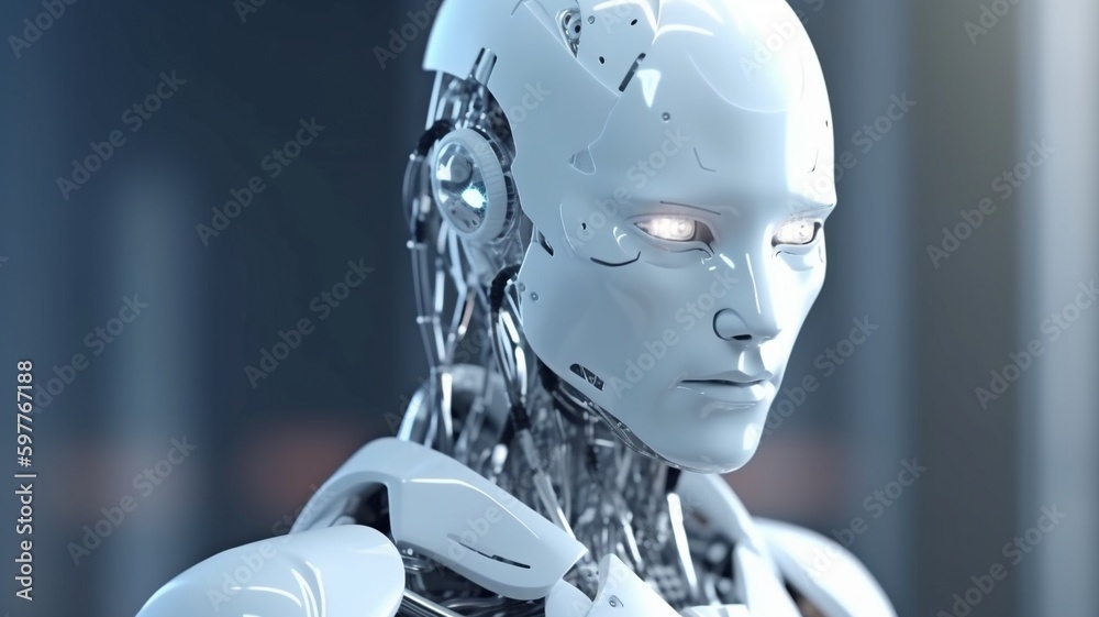 Future evolution of cyborgs and robots. GENERATE AI