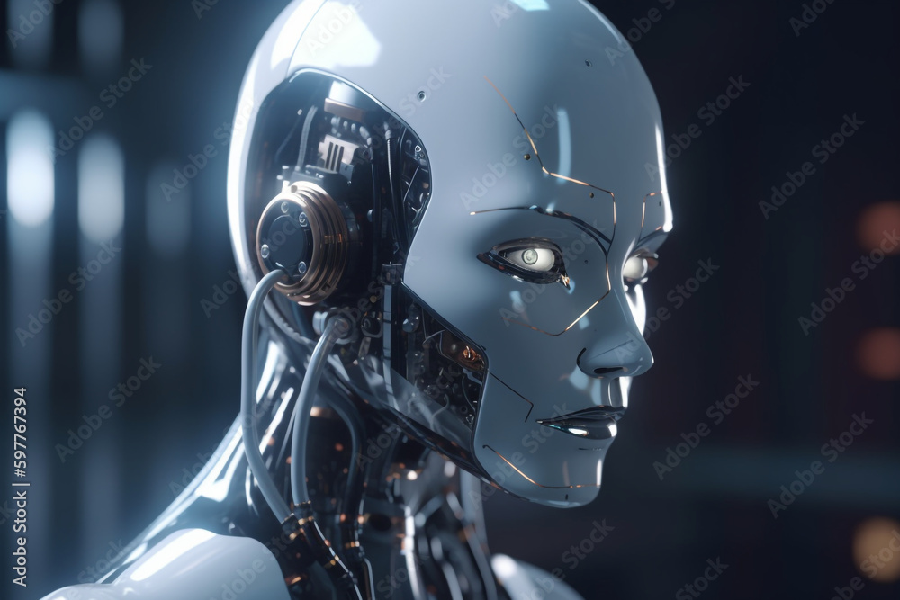 humanoid robot's face humanoid robot's face