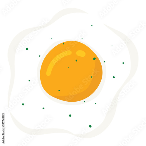fried egg on a white background