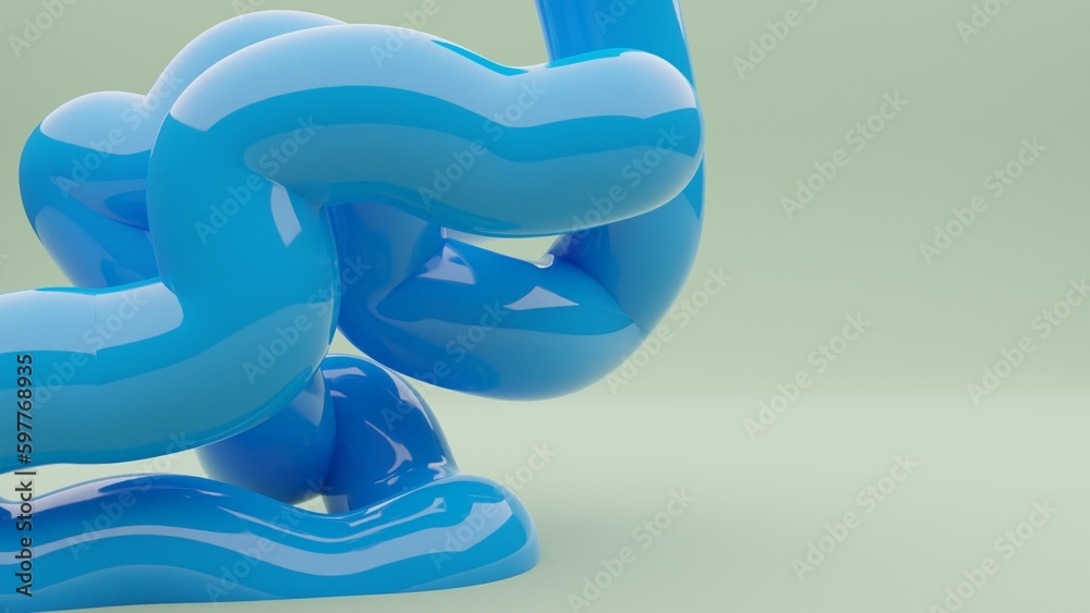 blue abstract illustration isolated on cyan background. blue abstract illustration isolated on cyan background.