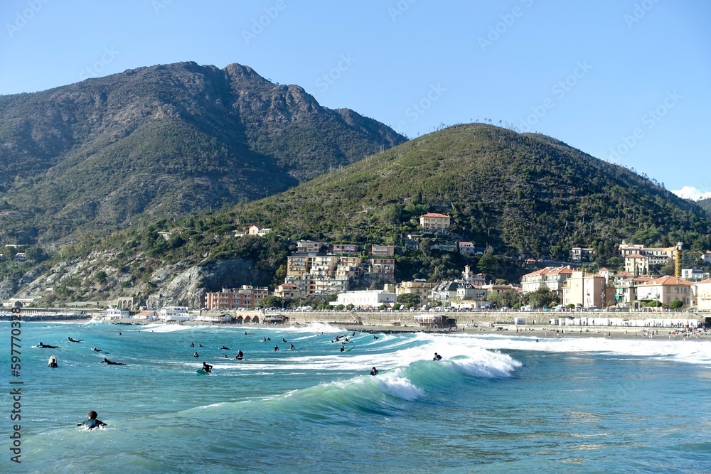 Obraz premium Surfspot Levanto, Italien