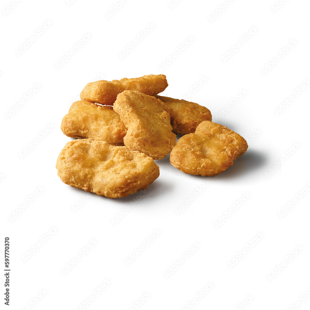 Nucket Fried chicken isolated on white background
Nucket Fried chicken isolated on white background