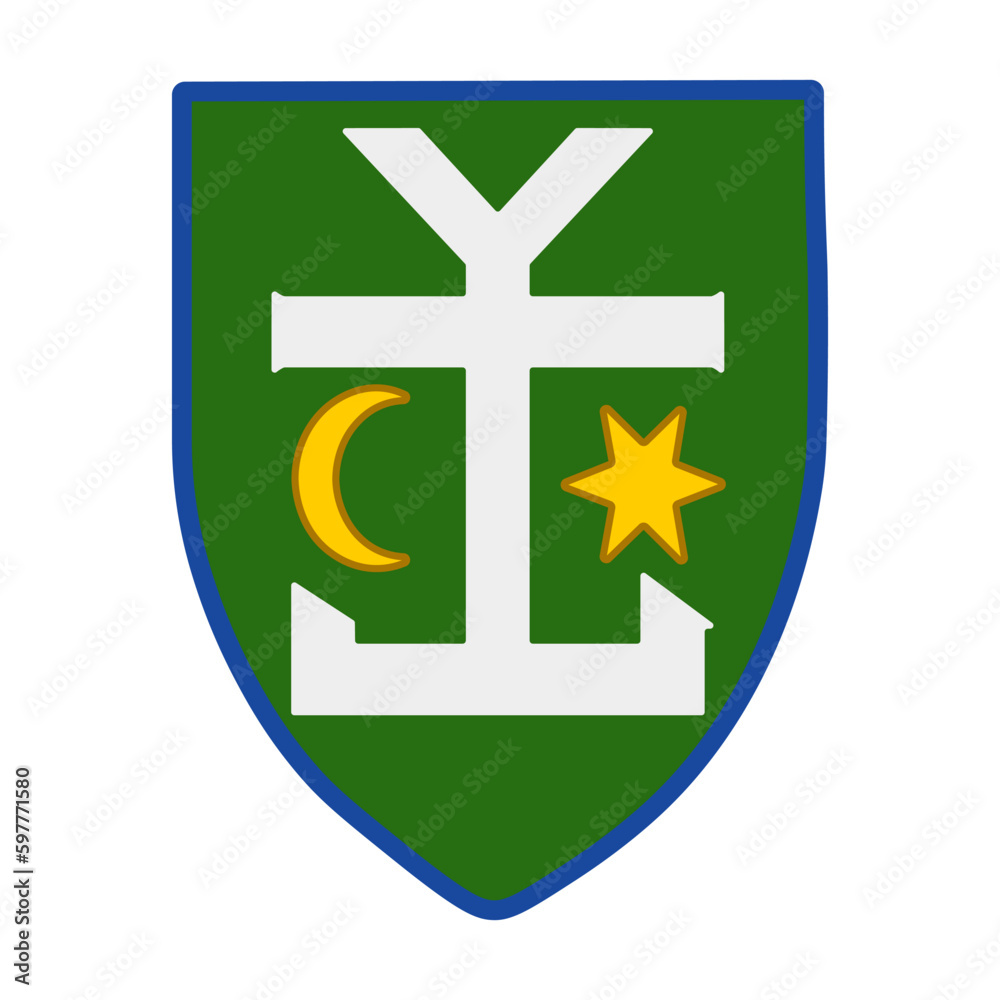 Obraz premium Ukranian army emblem icon. 54 ombr vector ilustration.