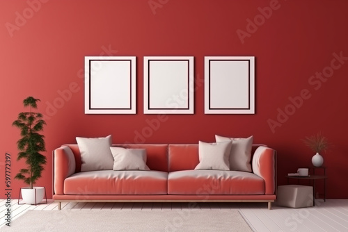 Wall Concept Wallart mockup Sofa Design Living Room Mockup Blank Wallart Wall Art design
