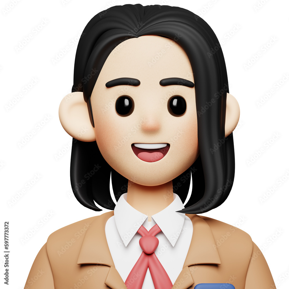 Female Student 3D Icon