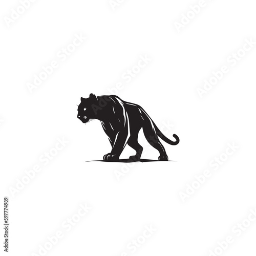 animal panther black illustration vector