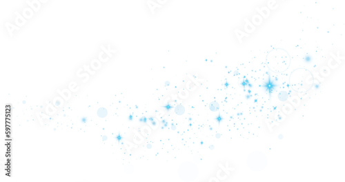 Blue glitter wave abstract illustration. Blue star dust trail sparkling particles isolated on transparent background. Magic concept. PNG. Blue glitter wave abstract illustration. Blue star dust trail 