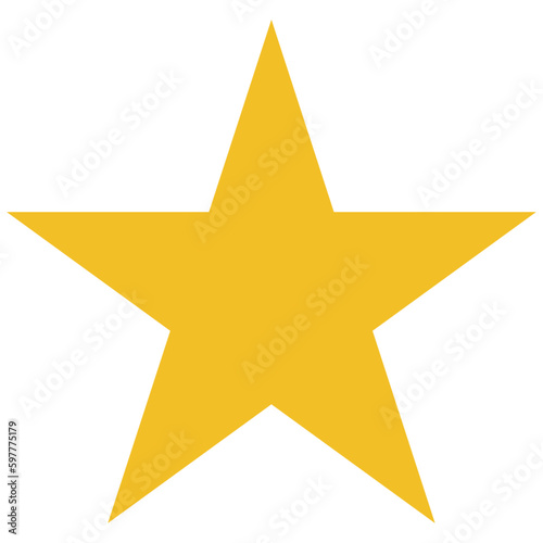 Star icon  gold yellow color flat style shape rank or rating idea concept vector. Trendy design graphic sign illustration for web  mobile  app  UI  logo  game  stamp  label symbol isolated background.