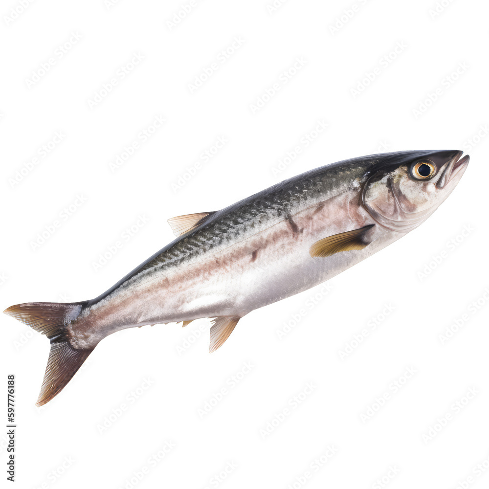 mackerel fish, isolated on transparent background cutout, generative ai mackerel fish, isolated on transparent background cutout, generative ai