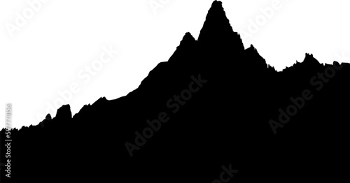 Aiguille Du Dru french alps silhouette