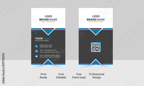 modern business card design template - vector illustration