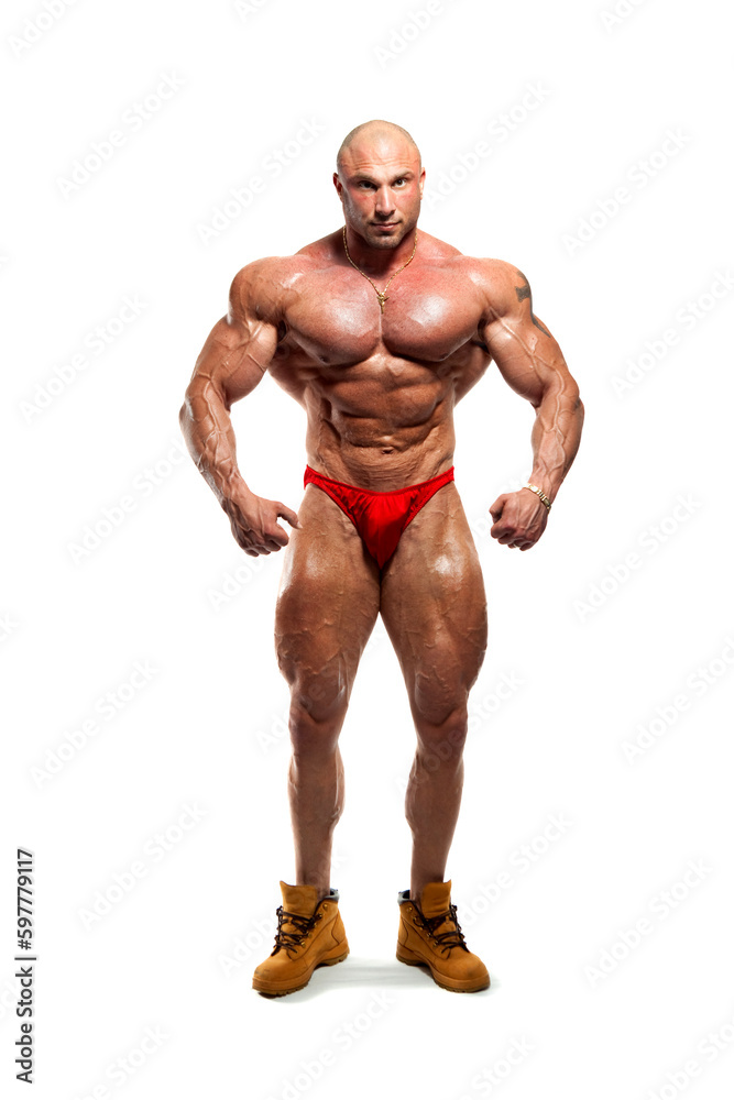 Muscular male bodybuilder