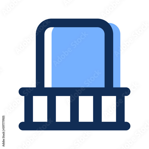 balcony filled line icon