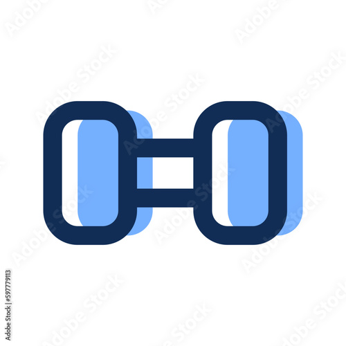 barbell filled line icon