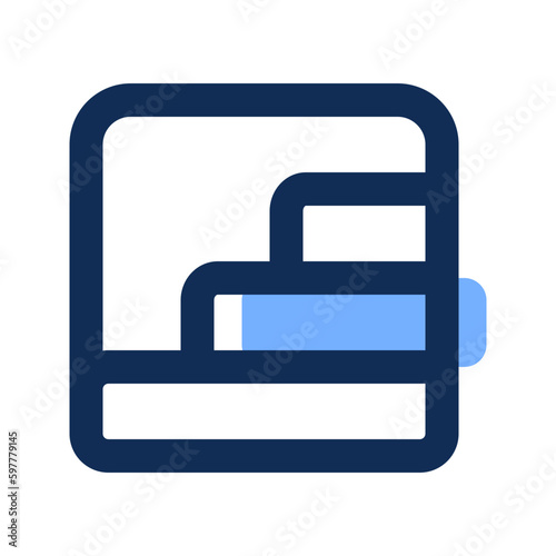basement filled line icon