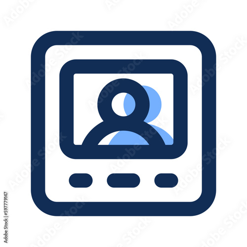 intercom filled line icon