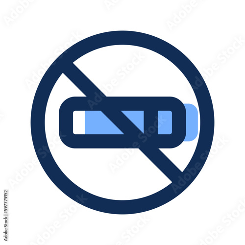 no smoking filled line icon