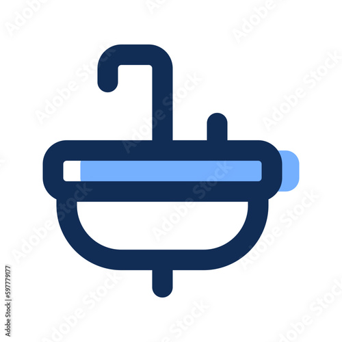 sink filled line icon