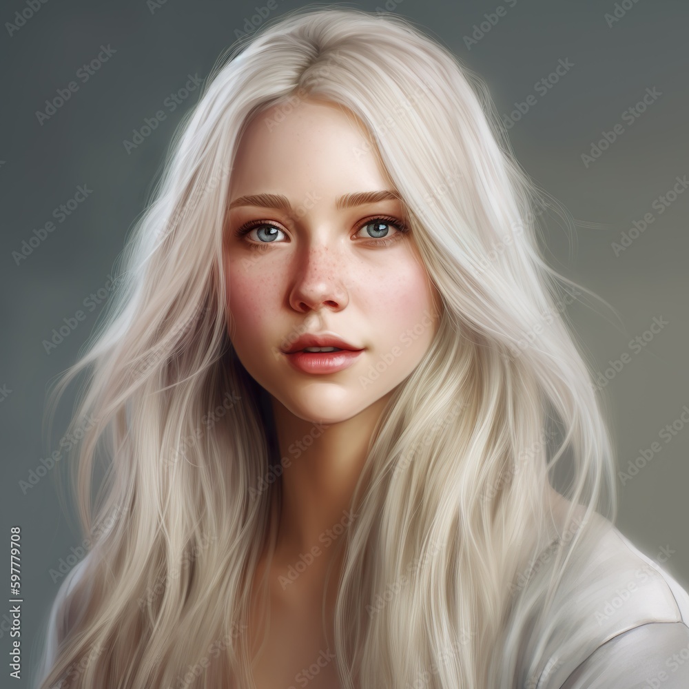 Fototapeta premium Blondes Mädchen 1 - generative ai