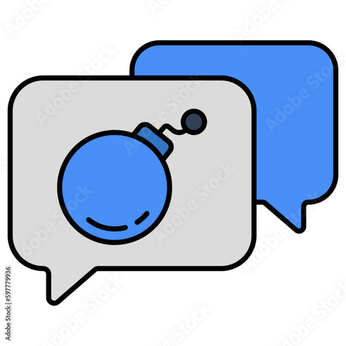 An icon design of infected chat