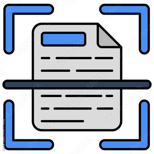 Modern design icon of file scanning 