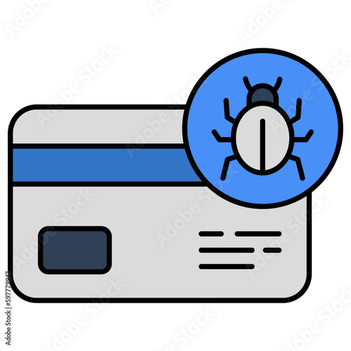 Modern design icon of card bug