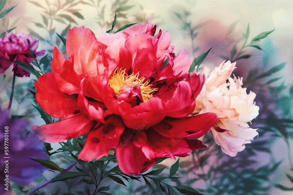 flower background, watercolor - Ai flower background, watercolor - Ai