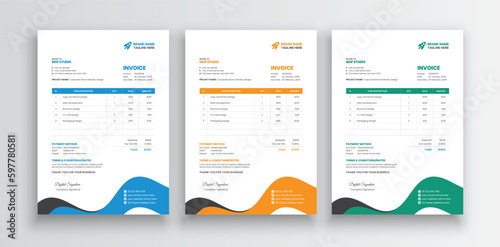 Business corporate creative invoice template. Business invoice for your business, print ready invoice design template.
