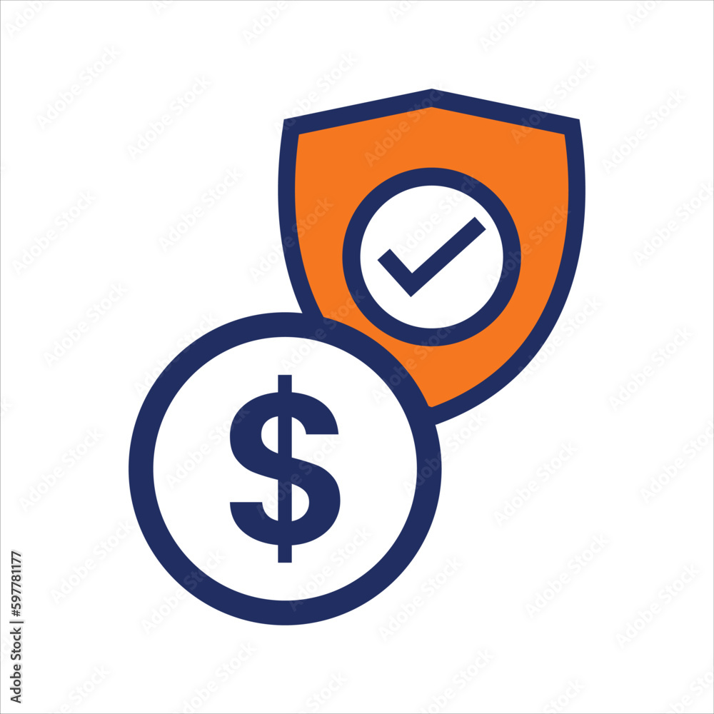 money saving insurance plan icon money saving insurance plan icon