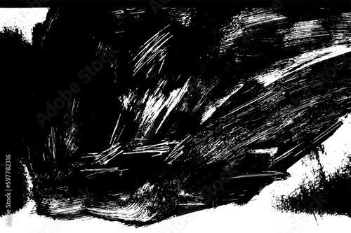 Distressed overlay texture of rusted peeled metal. grunge background. abstract halftone vector illustration