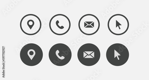 Free vector business card icons set