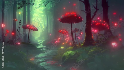 enchanted mushroom forest loop