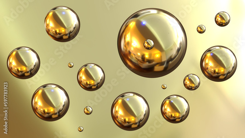 Shiny colored balls abstrac...