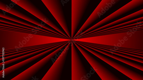 Fototapeta Naklejka Na Ścianę i Meble -  Abstract red background with 3d lines pattern,  architecture minimal dark red striped design
