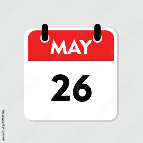 26 may icon with white background