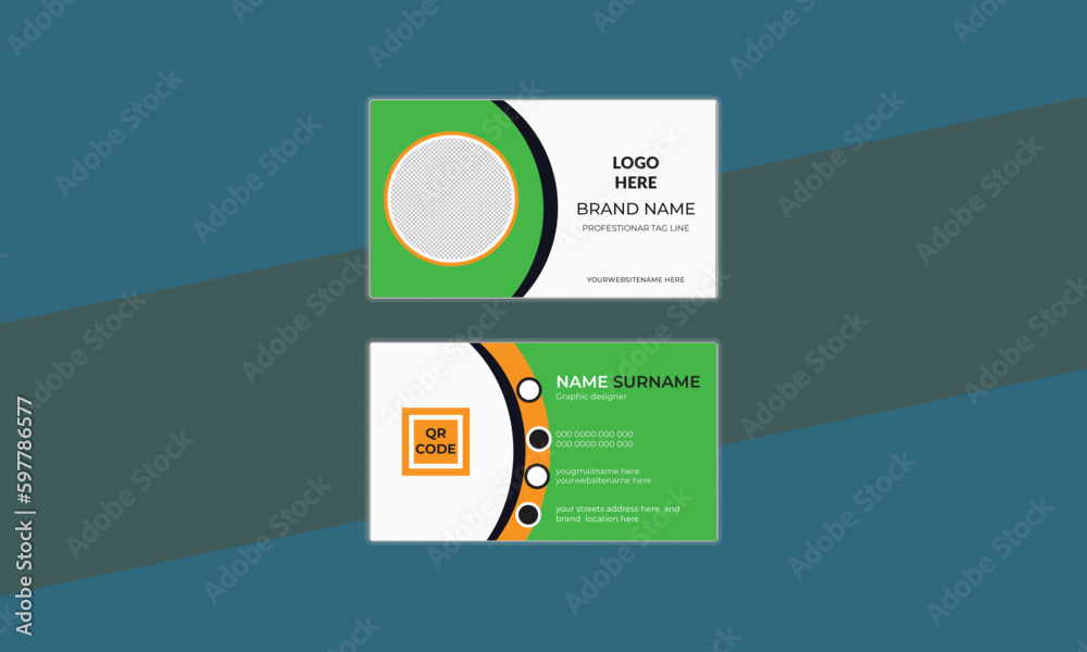 Business card design, professional business ,creative business card template,Vector illustration print template., Personal visiting card with company logo, Horizontal and vertical layout business Business card design, professional business ,creative business card template,Vector illustration print template., Personal visiting card with company logo, Horizontal and vertical layout business